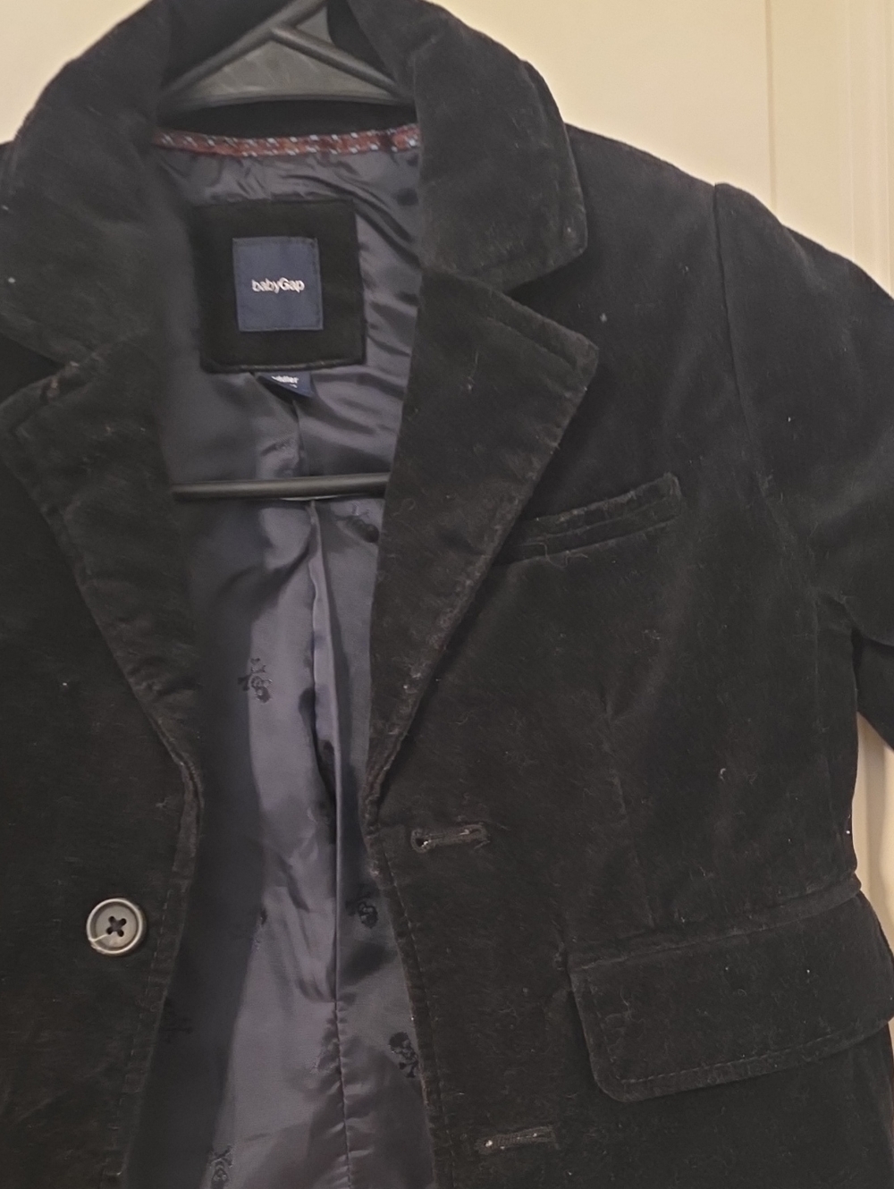GAP Black Velvet Pea Coat